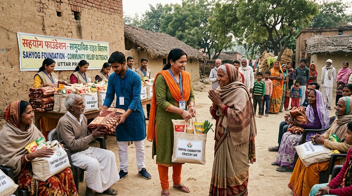 Community Welfare & Free Ration Relief Drive across Lucknow